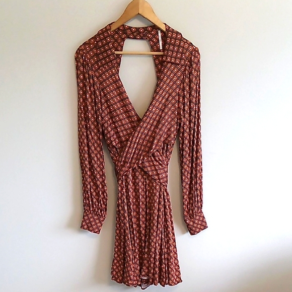 Free People It Takes Two Wrap Dress Size Large - Picture 1 of 4